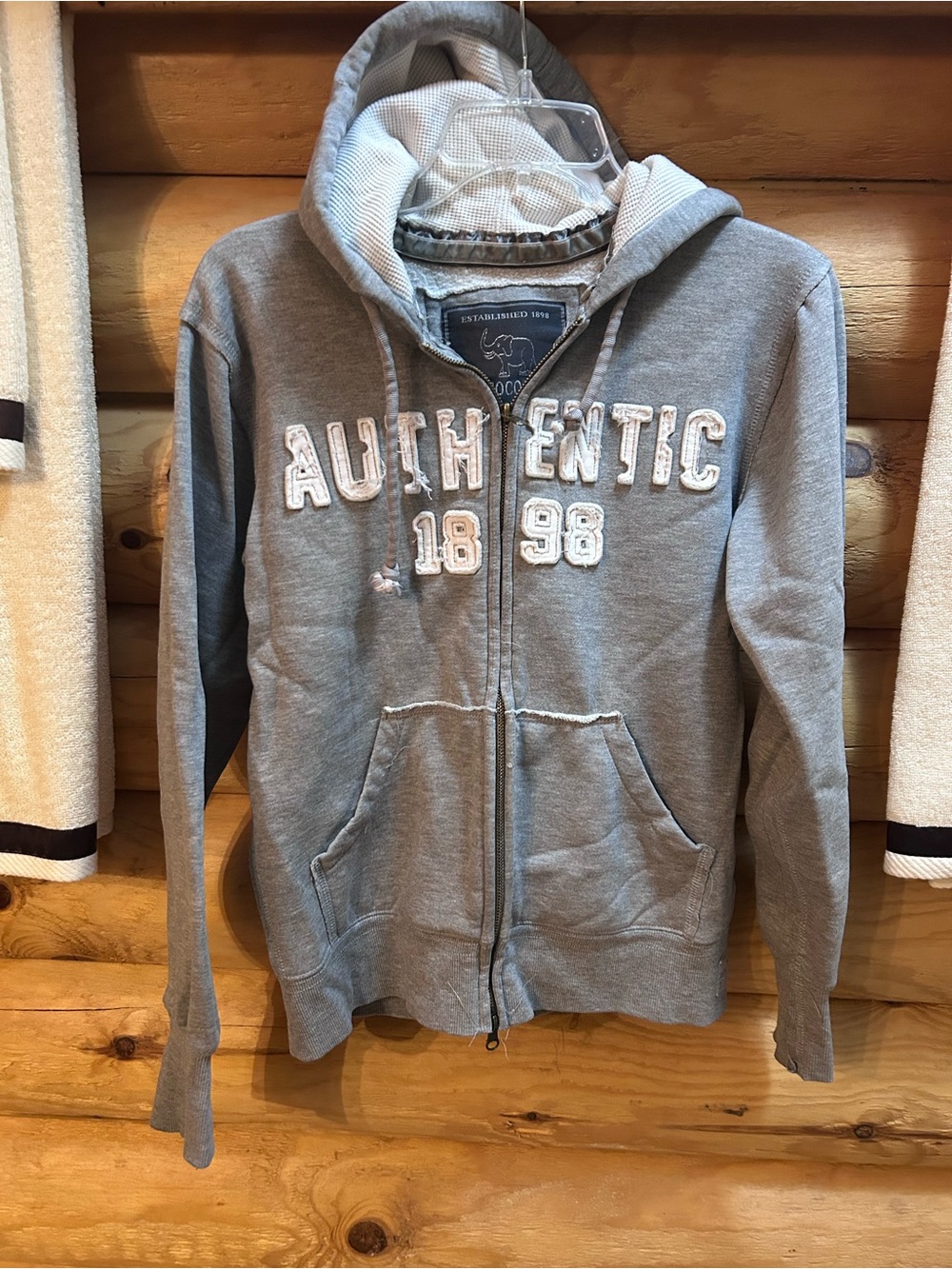 Authentic Cocoa Platinum 1898 Gray Zip-Up Hoodie Jacket